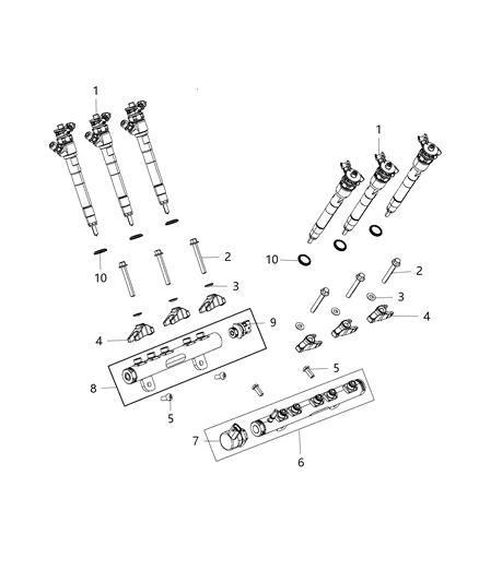 2015 Jeep Wrangler Rail Fuel Right Diagram for 68148329AA