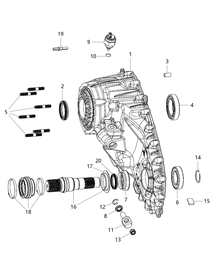 2019 Ram 3500 Case Half Front Diagram for 68210219AB