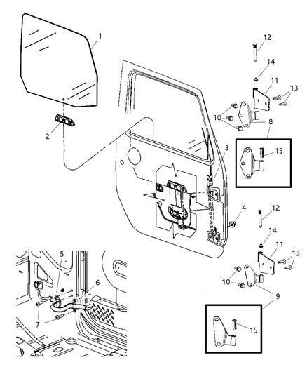 Footman Loop Door Check Strap Body Half Front Door Diagram for 55397400AA