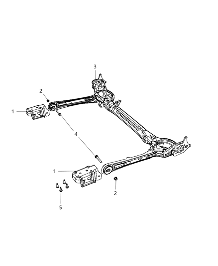 Axle Assembly Rear Diagram for 5171467AC