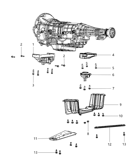 Bracket Crossmember Diagram for 4578779AB