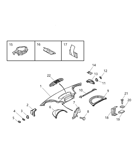 2003 Dodge Sprinter 2500 Cover Instrument Panel Diagram for 5122364AA