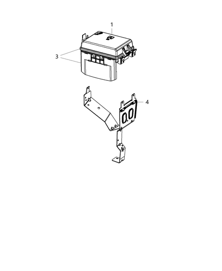 Cover Power Distribution Center Diagram for 68304213AA