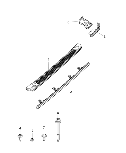 Screw & Washer Hexagon Head Tapping Diagram for 6512870AA