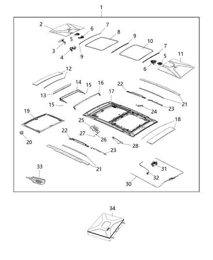 Bag Kit Storage Diagram for 68320302AA