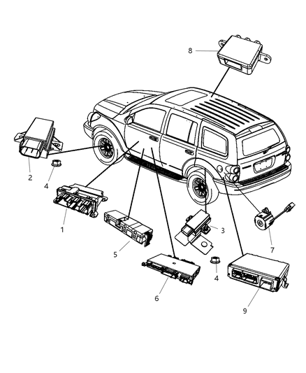 2000 Dodge Caravan Module Door Diagram for 4602922AA