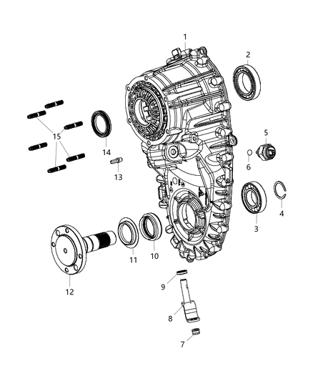 2008 Jeep Patriot Nut, Adapter To Transfer Case Stud, Lock Diagram for 6033172