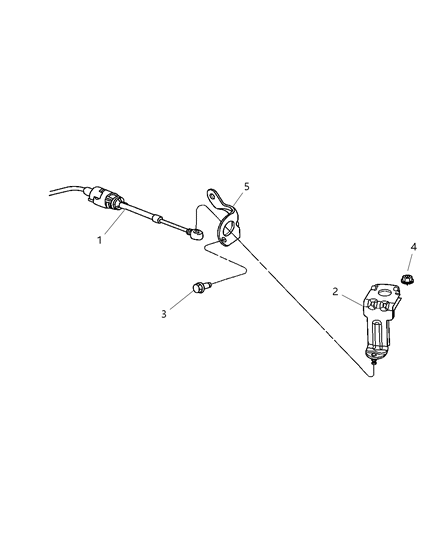 2009 Chrysler PT Cruiser Cable Shift Diagram for 52110005AI