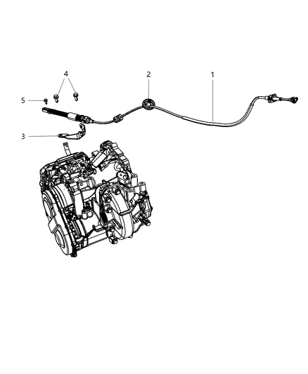 2003 Chrysler 300M Cable Gearshift Control Diagram for 68080123AB