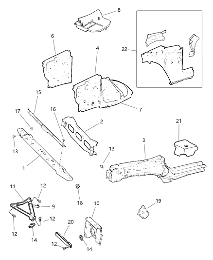 2012 Chrysler 300 Panel Sill Diagram for 4897137AB