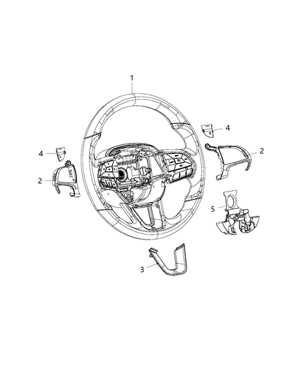 2018 Dodge Challenger Wheel Steering Diagram for 6MS26JXPAA