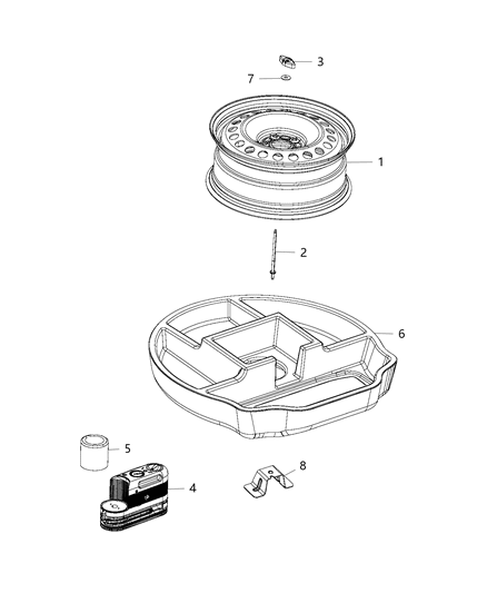 2014 Jeep Cherokee Sealant Tire Diagram for 68082669AA