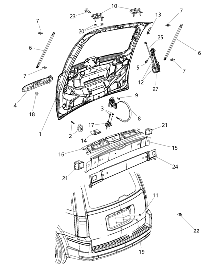 Nut Hexagon M6 Diagram for 68046022AA