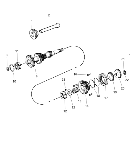 1987 Dodge D150 Ring, Synchronizer 1ST And 2ND Gear, No. 1 Diagram for 83506252