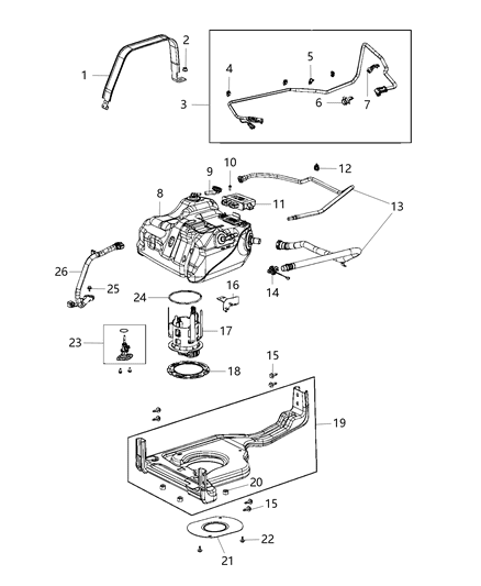 Module Kit Urea Pump/Level Unit Diagram for 68457124AB