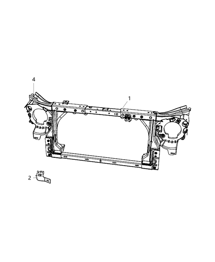 Panel Radiator Closure Diagram for 55077976AC