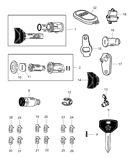 Key Master Diagram for 5013809AA