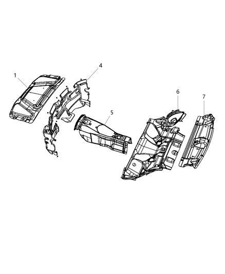 2017 Dodge Journey Silencer Tunnel Diagram for 5000075AC