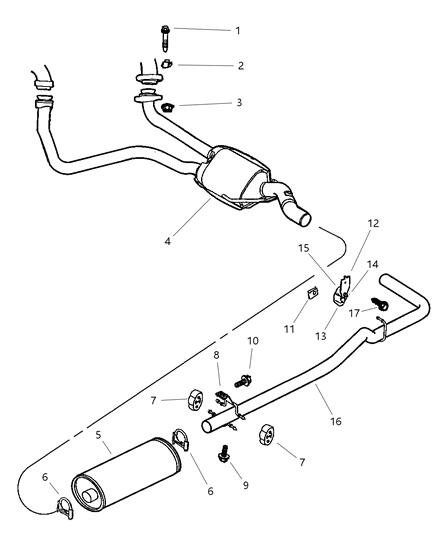 2025 Ram 3500 Bracket, Tailpipe Hanger Diagram for 52103001