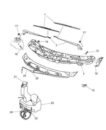 2007 Dodge Charger Grommet Diagram for 4860375AA