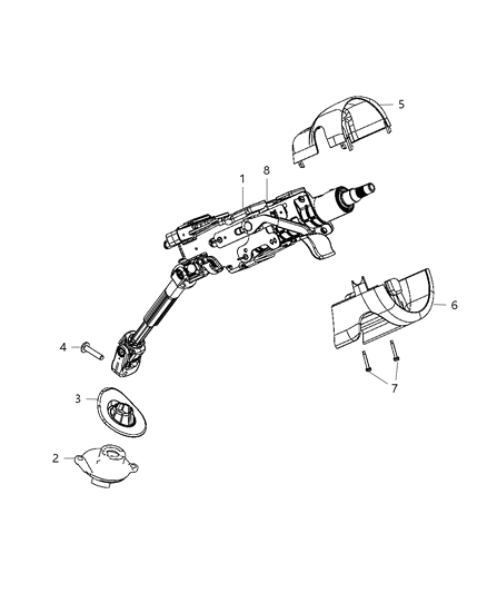 Column Steering Diagram for 5156071AD