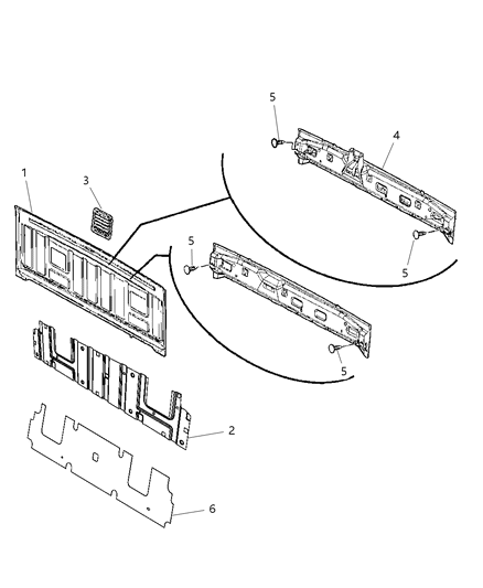 Exhauster Bodyside Aperture Diagram for 68158062AA