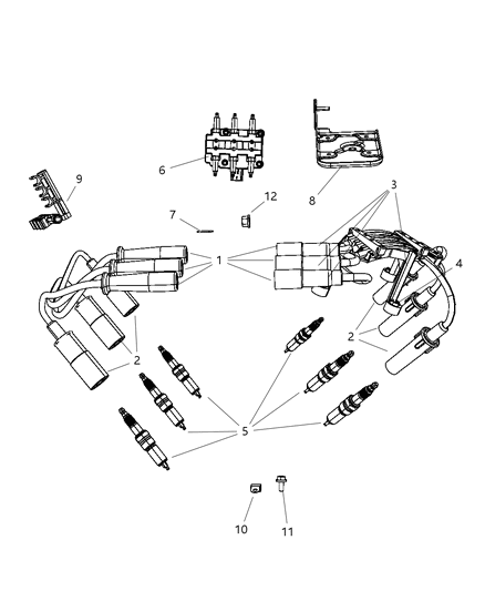 Cable Ignition Diagram for 5149099AB