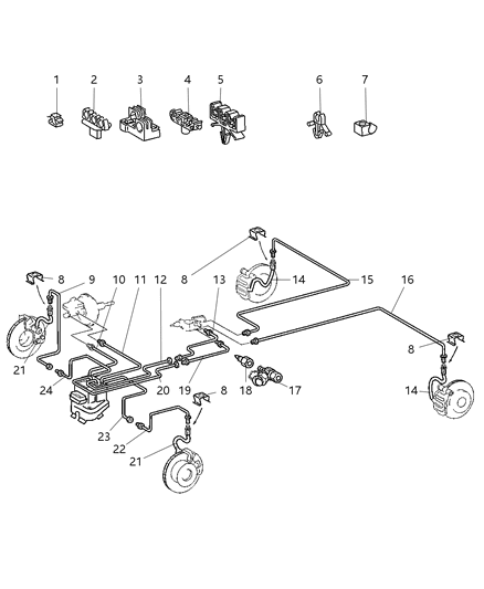 Tube Brake Diagram for 5133710AA
