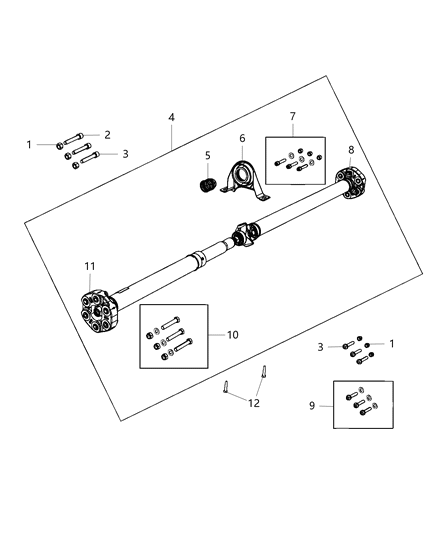Shaft Drive Rear 2-Piece Diagram for 4593650AH