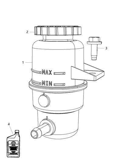 Reservoir Power Steering Fluid Diagram for 52124636AC