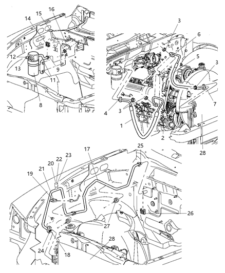 Line A/C Discharge Diagram for 55056779AB