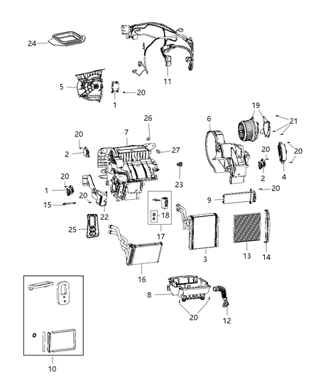 2016 Jeep Cherokee Wiring A/C And Heater Diagram for 68223054AA