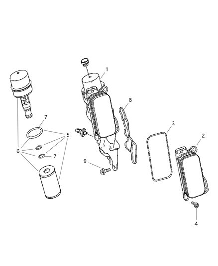 2008 Dodge Sprinter 2500 Cooler Oil Diagram for 68013921AA