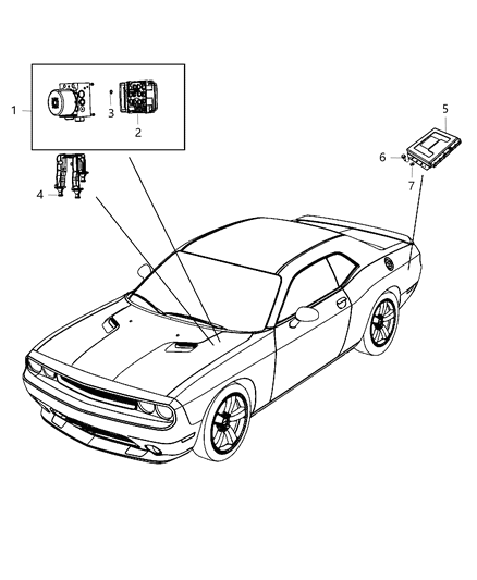 1993 Dodge B150 Module Active Dampening Diagram for 56029455AC