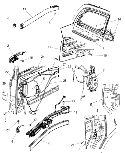 Track Power Sliding Door Diagram for 4673925AA