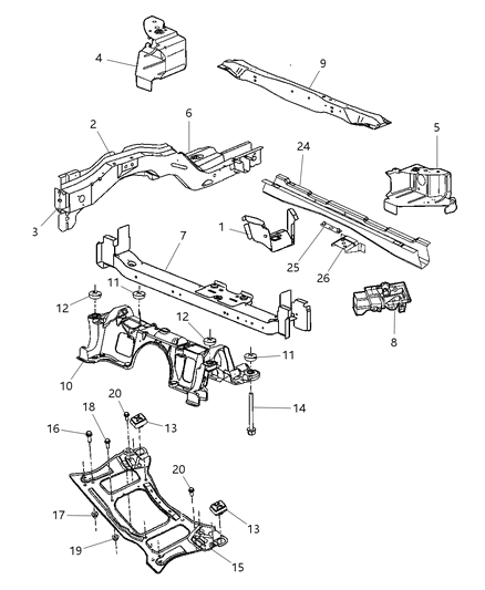 Rail Package Front Diagram for 5019531AI