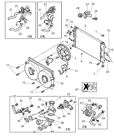 1999 Dodge Stratus Bolt, Bracket , (8X18) , W/5-Speed Transmission Diagram for MF241255