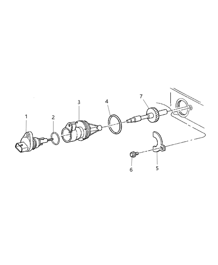Pinion Speedometer Drive Diagram for 52067628