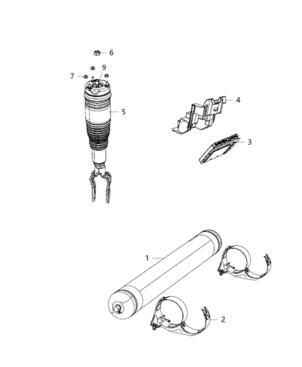 Module Air Suspension Diagram for 68109987AB