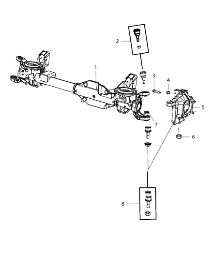 2001 Chrysler LHS Housing Axle Diagram for 68029528AB