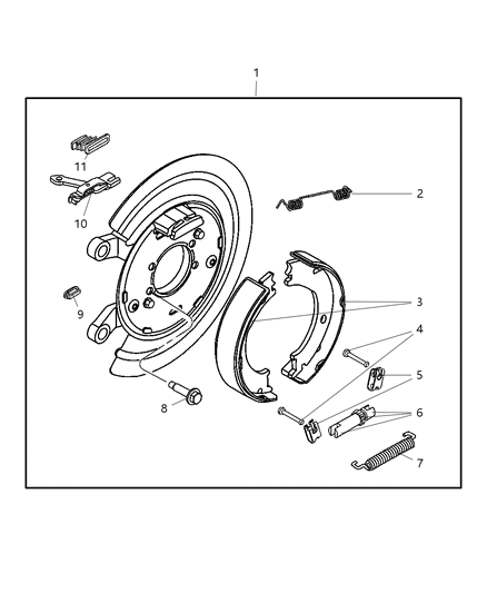 2001 Dodge Caravan Link And Lever Assembly Parking Brake Diagram for 5080569AD