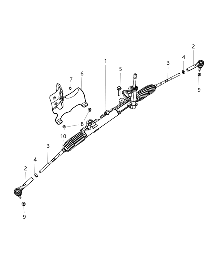 Gear Rack And Pinion Diagram for 5151018AD