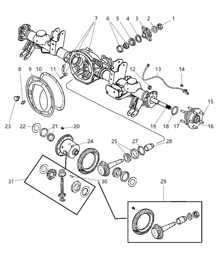 Seal Drive Pinion Diagram for 5183524AA