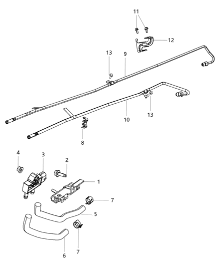 2007 Dodge Sprinter 2500 Tube Particulate Filter Outlet Diagram for 52122430AD