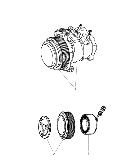 2022 Jeep Grand Cherokee L Compressor A/C Complete Diagram for 55116835AE