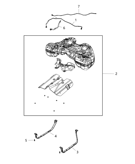 Tank Fuel Diagram for 68494563AA