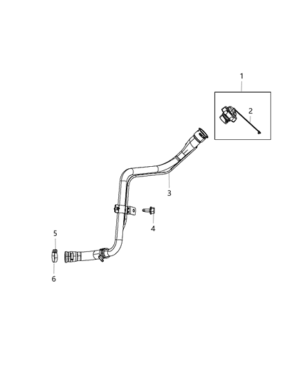 2019 Dodge Journey Tube Fuel Filler Diagram for 5085274AC
