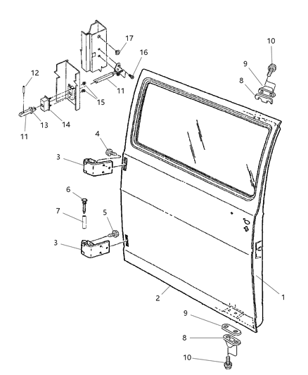 2024 Ram 3500 Pin Cargo Hinges Diagram for 55075208