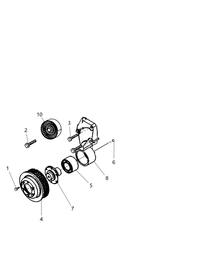 1996 Chrysler LHS Pulley Idler Diagram for 68000833AA