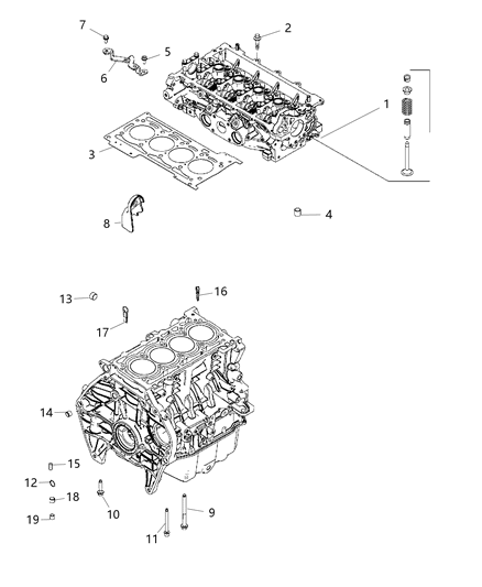 Heater Engine Block Diagram for 56044738AB